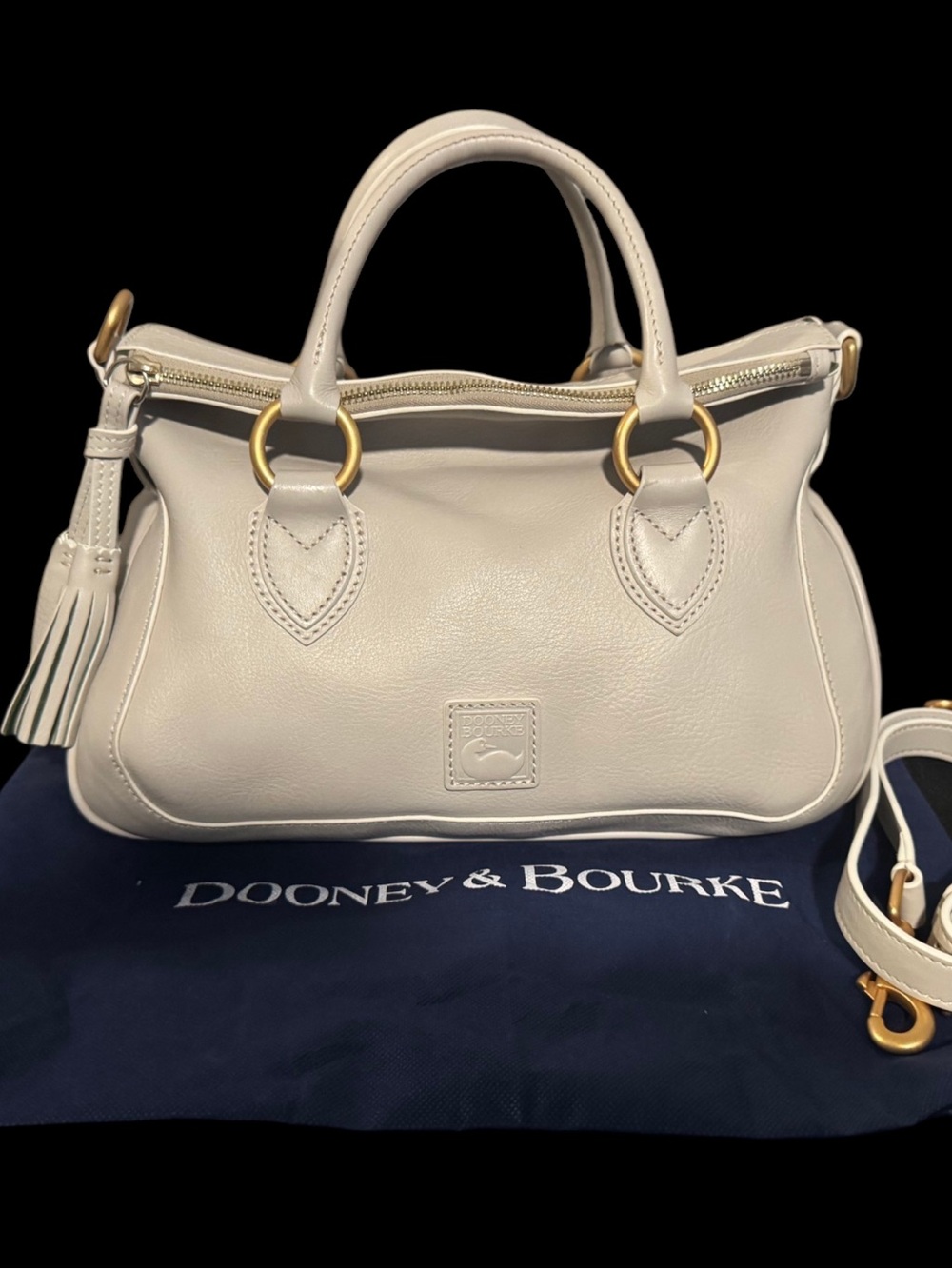 Dooney & Bourke Florentine Edge Satchel in Ecru